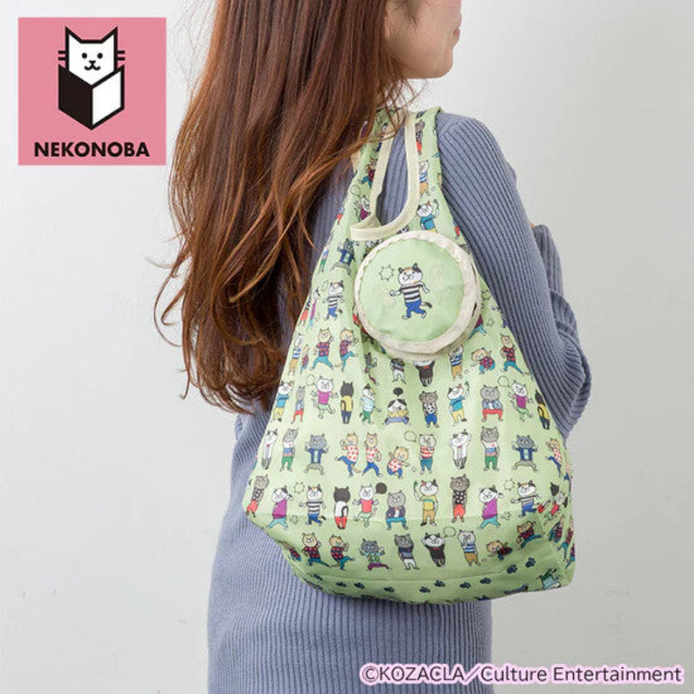 Cat pattern foldable eco-friendly bag