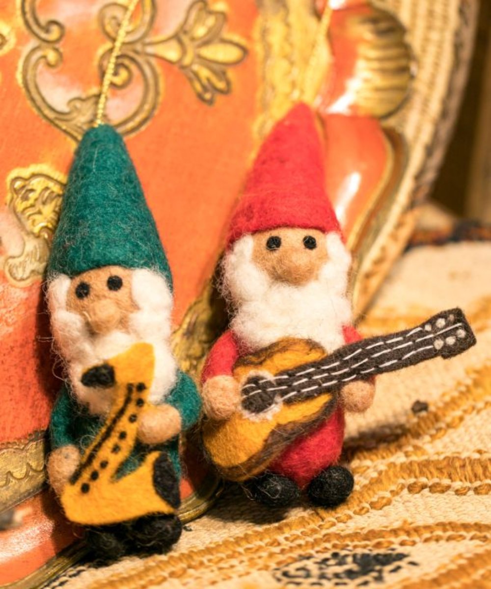 小矮人精靈羊毛氈裝飾 (尼泊爾製)