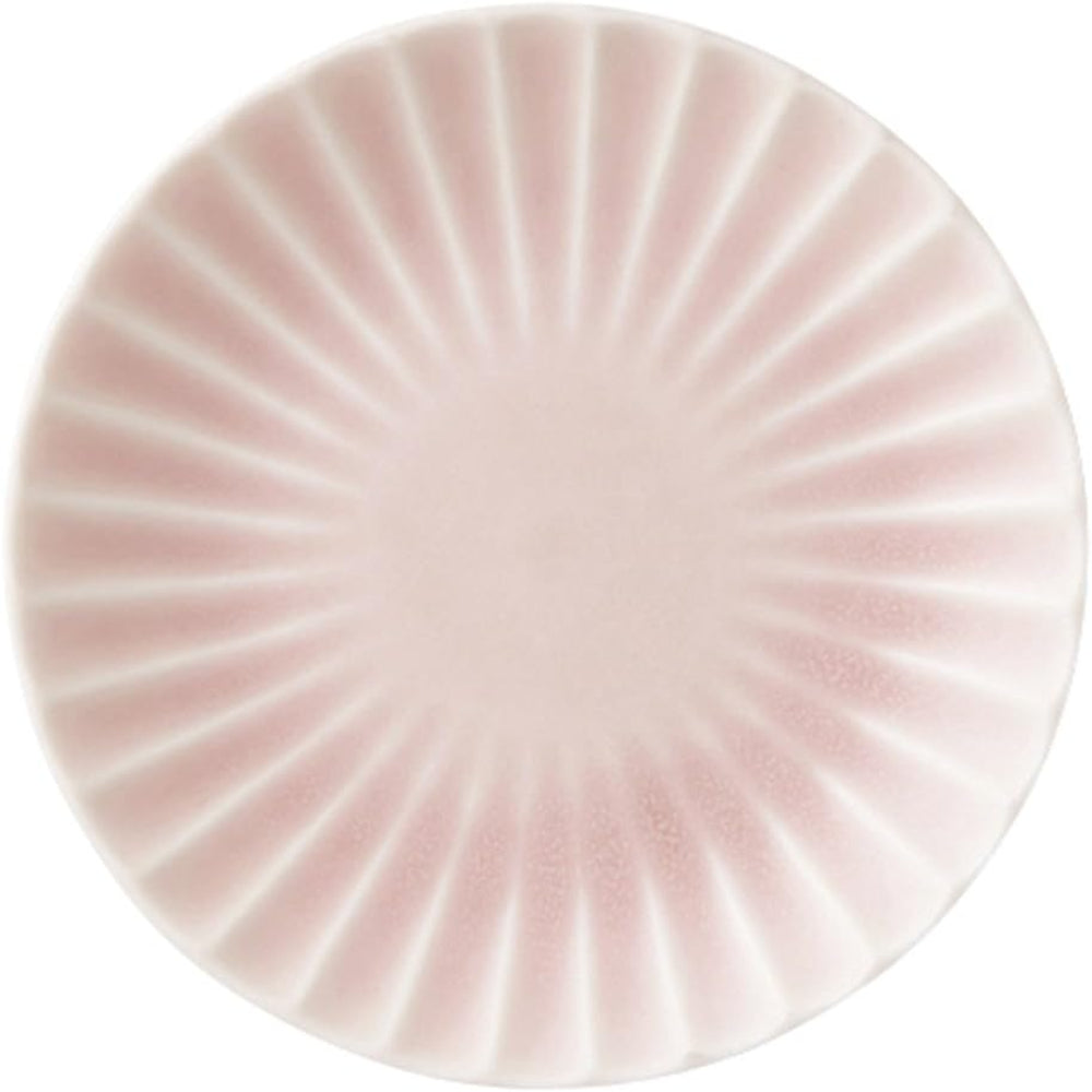 Mino ware cherry color 12.5cm round plate