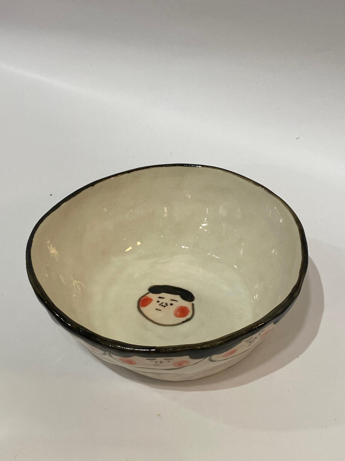 Porcelain bowl-black hair bowl