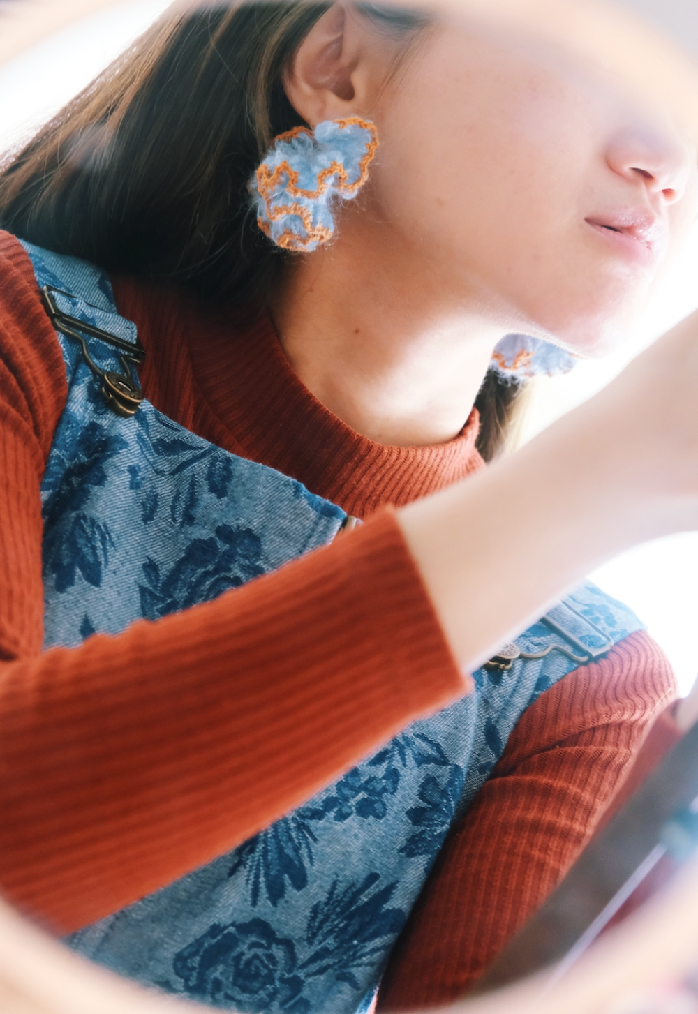 Auzik荷葉邊耳環