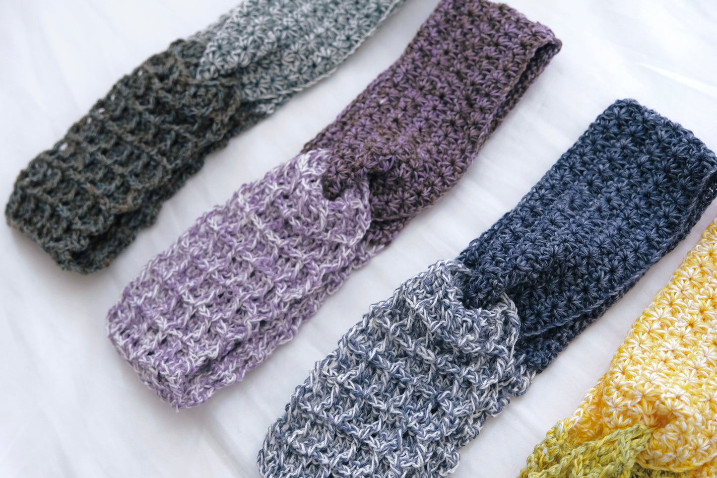 Auzik麻線拼色髮帶