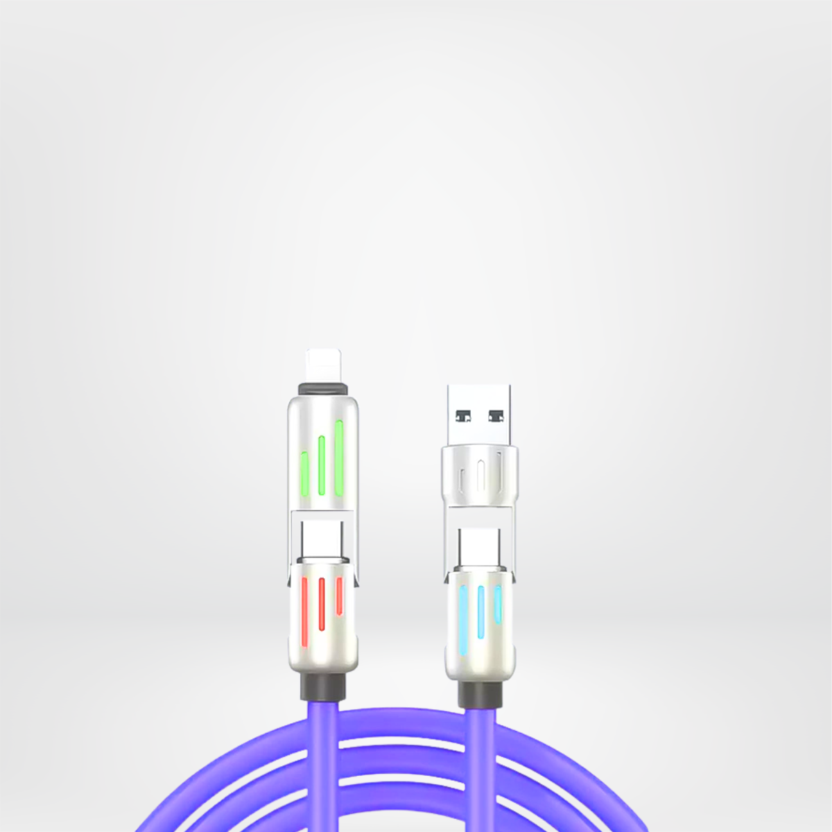四合一硅膠充電線 1.5m