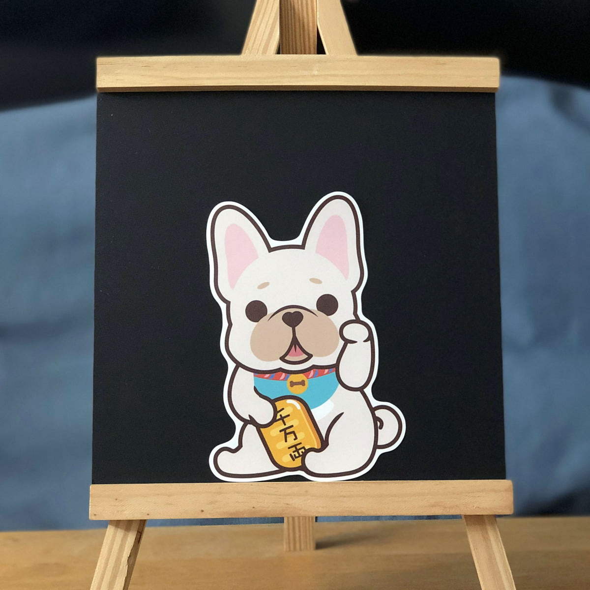 Lucky Frenchie WT R Sticker (L)