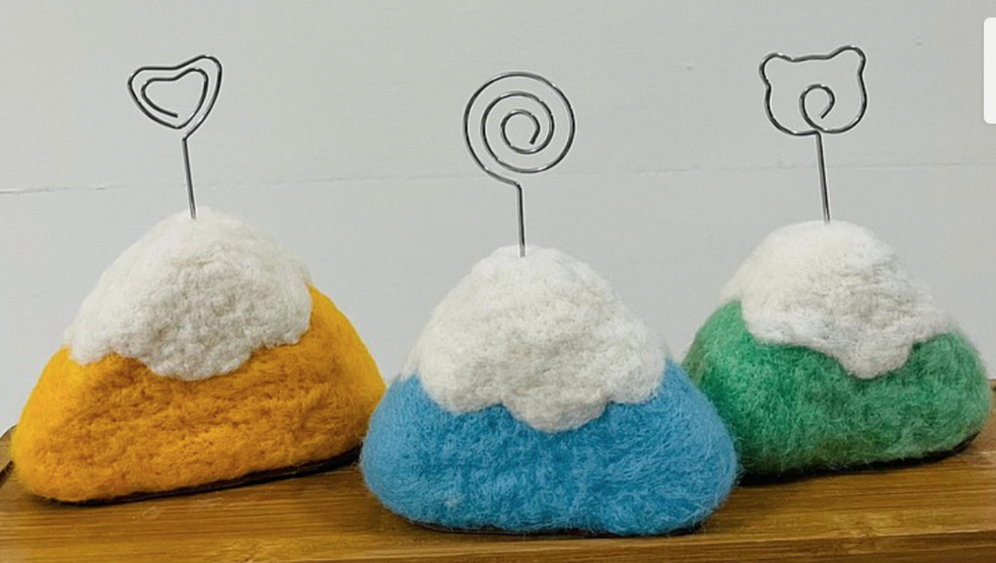 Wool felt material package-three models of Mount Fuji (with instructional video)