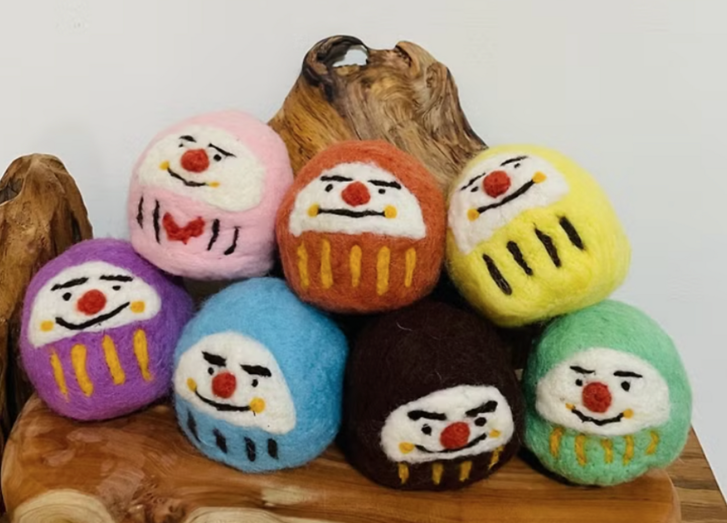 Wool felt material bag-Wish Daruma Macaron color series (7 styles) (with instructional video)