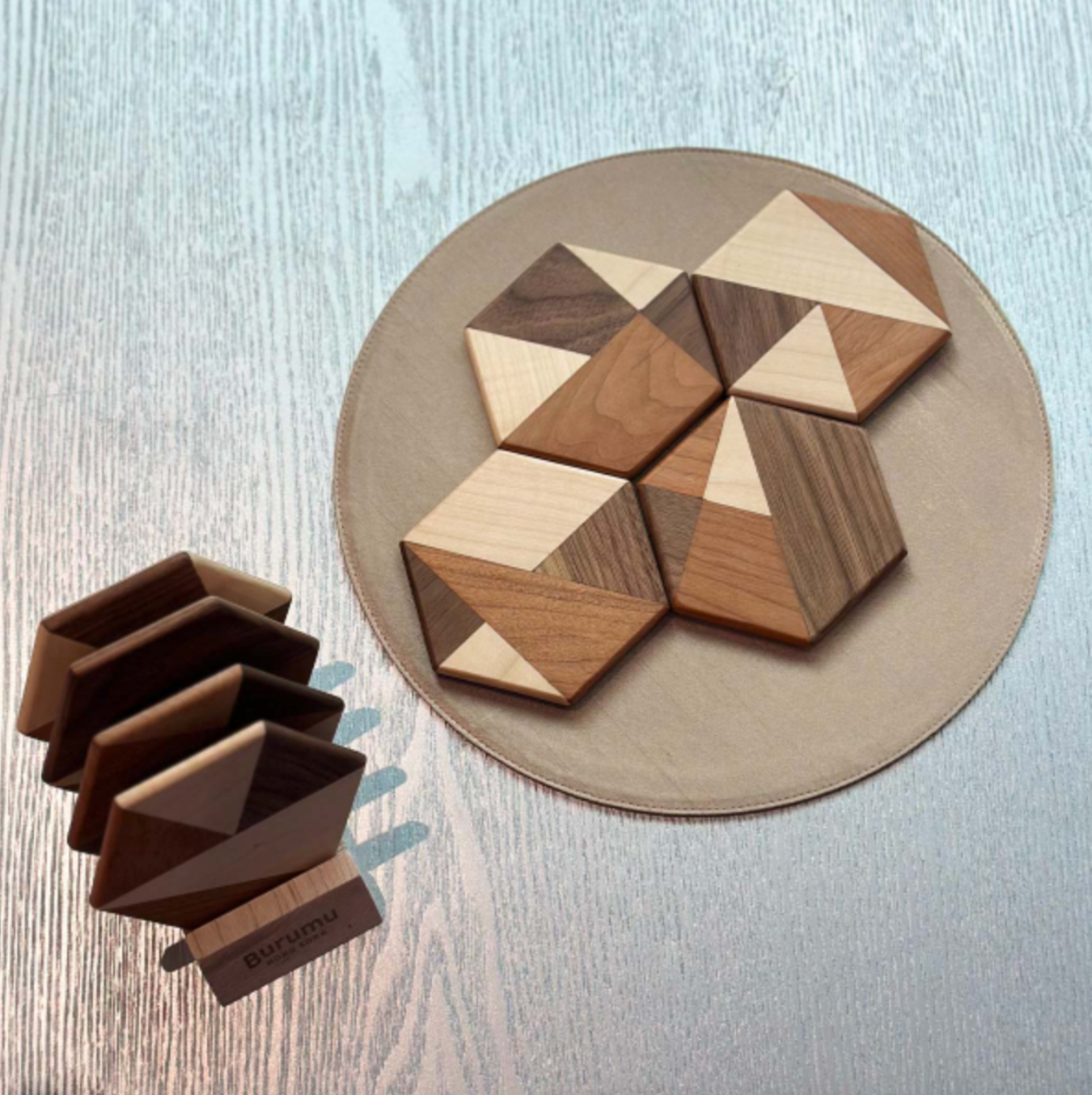 Burumu 摺紙雙面杯墊