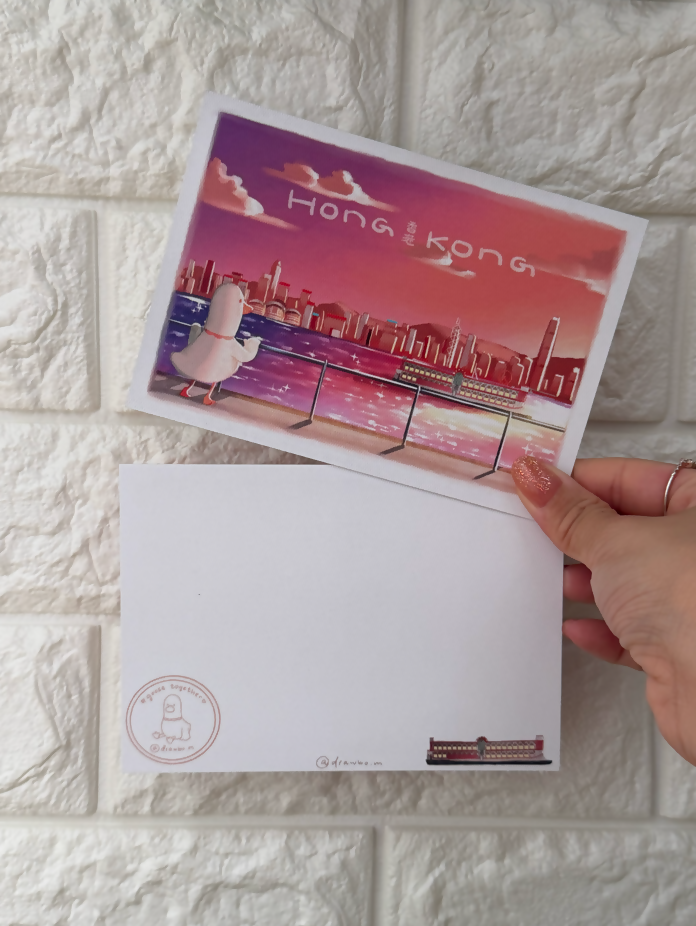 維多利亞港 sunset (Postcard)