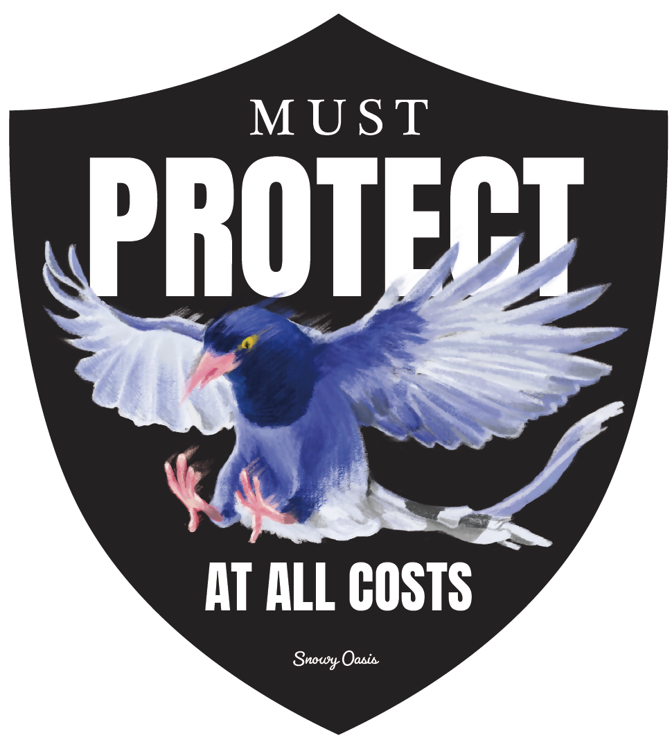 diecut貼紙 紅嘴-must protect