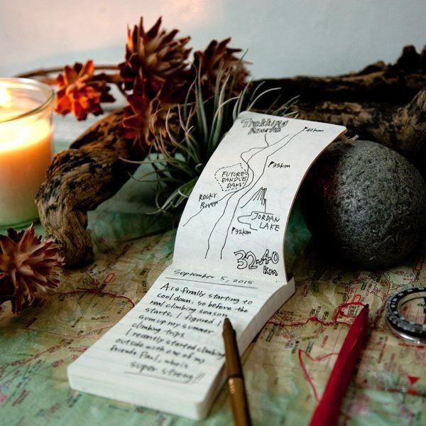 日本製 防水記事簿 | 橙間條-L