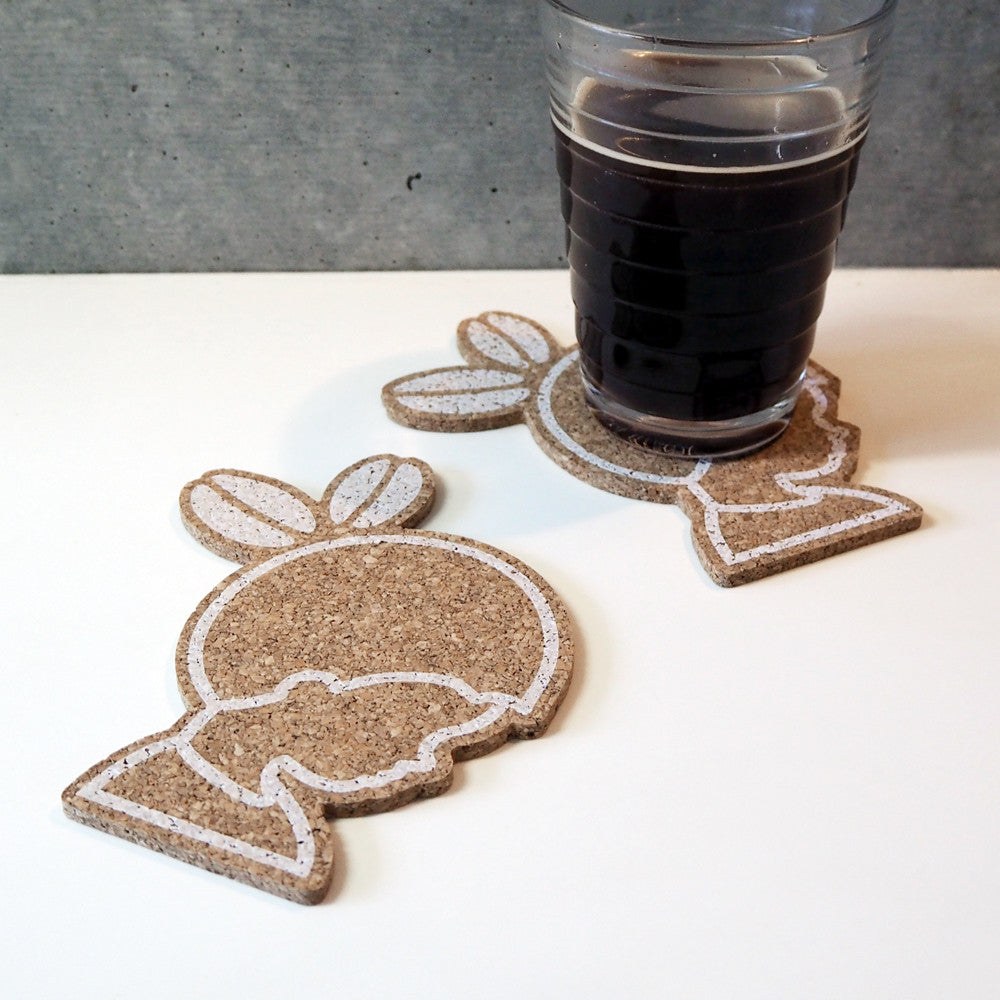 INIC coaster (brown/white)