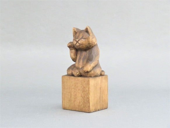 The right hand is used to move the cat and honey, and the cat is on the cat.