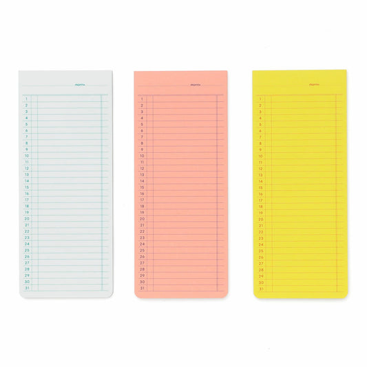 Sticky Memo Pad Weekly