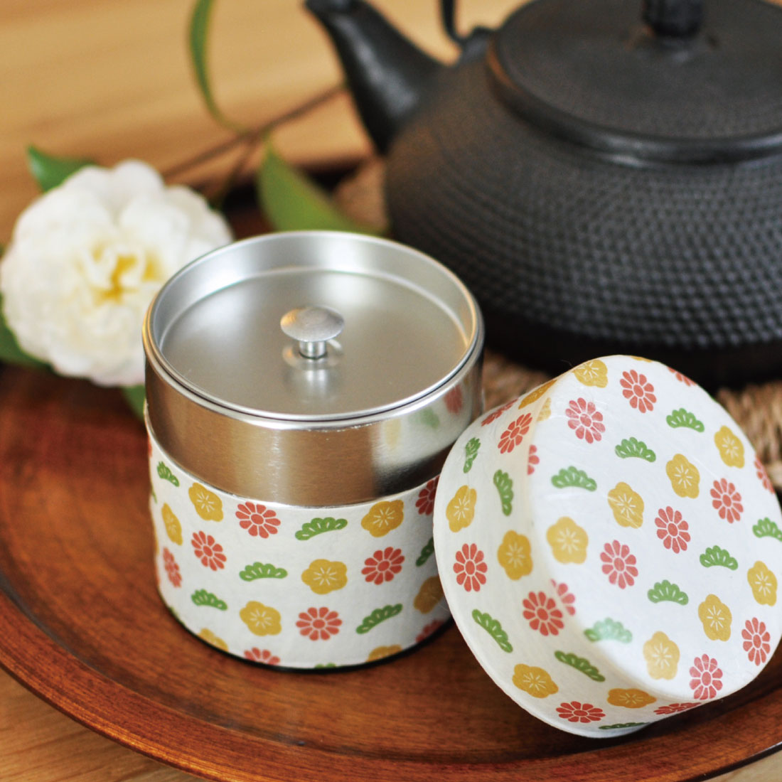 Kotodo Mino Japanese paper and handle coffee/tea airtight can