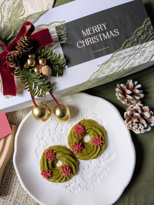 純素岩鹽抹茶聖誕花環曲奇禮盒