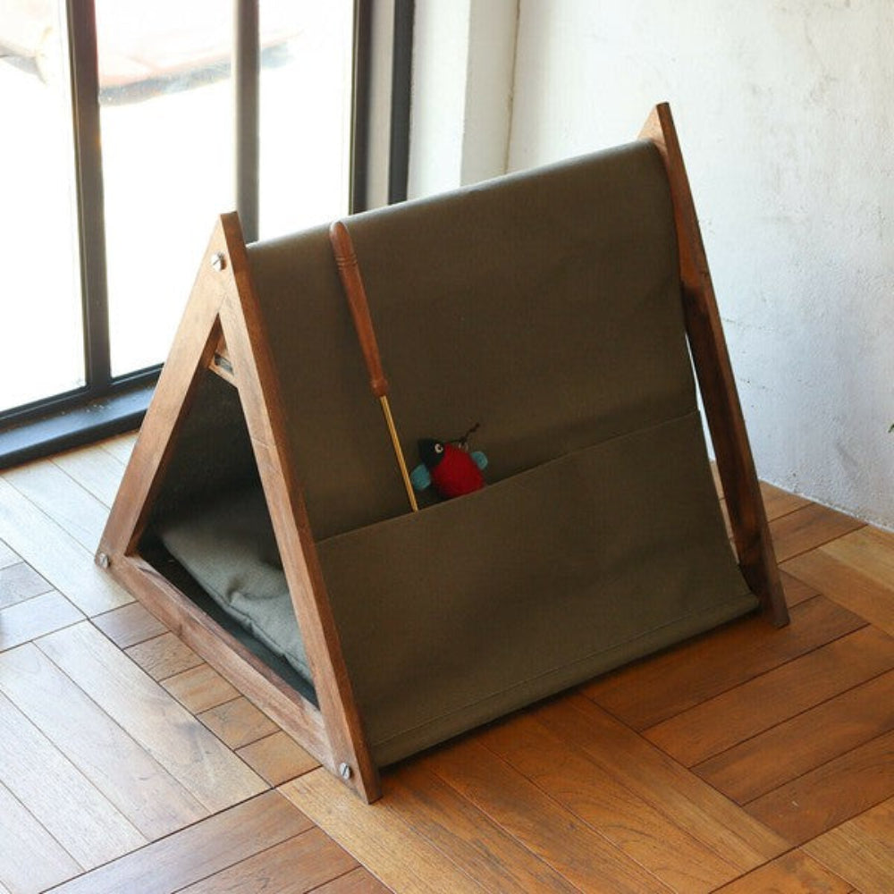 三角帳篷木貓屋