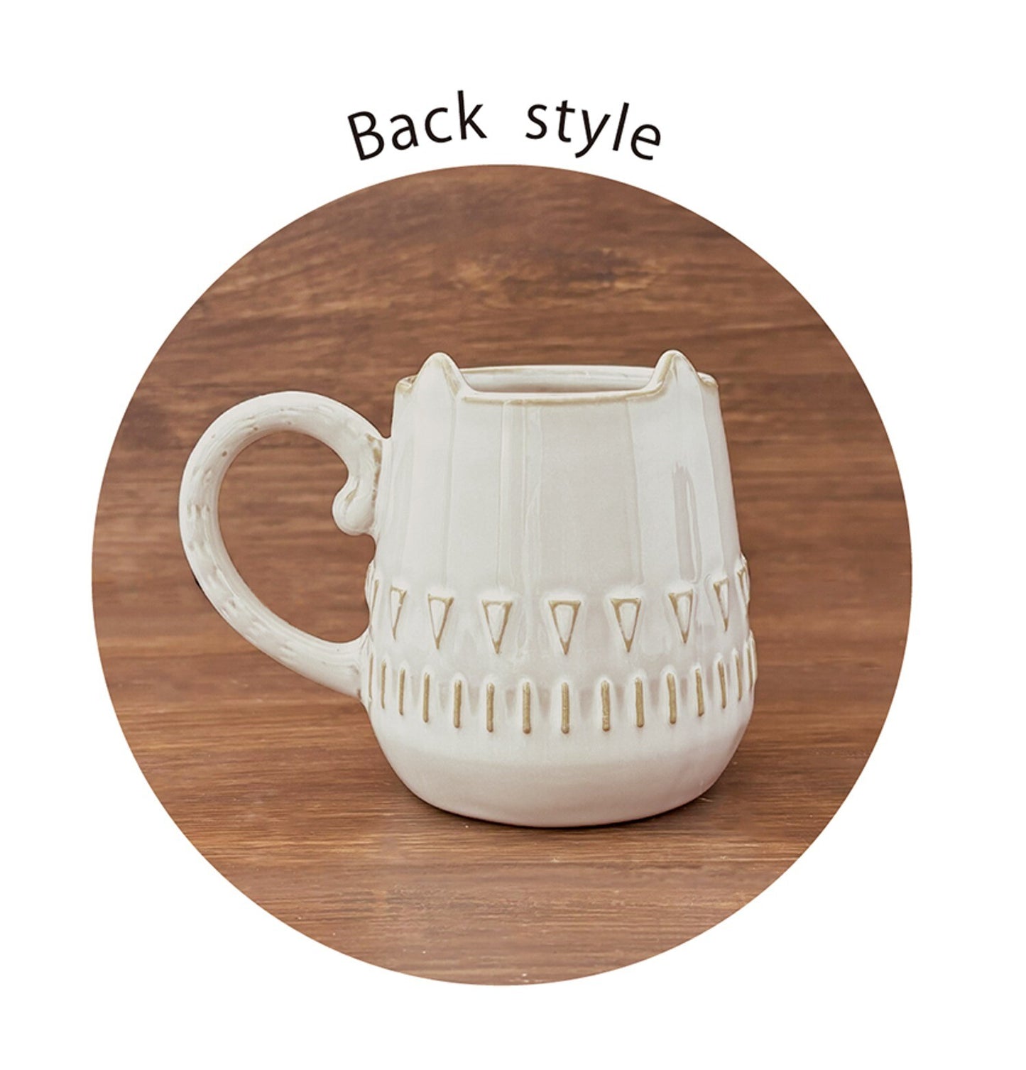 浮雕貓窯變釉馬克杯