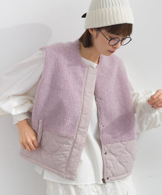 秋冬毛絨絎縫背心