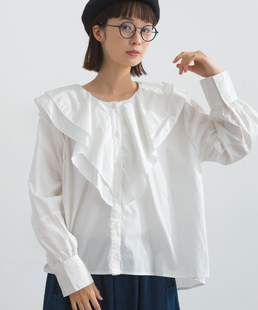 荷葉邊闊身上衣