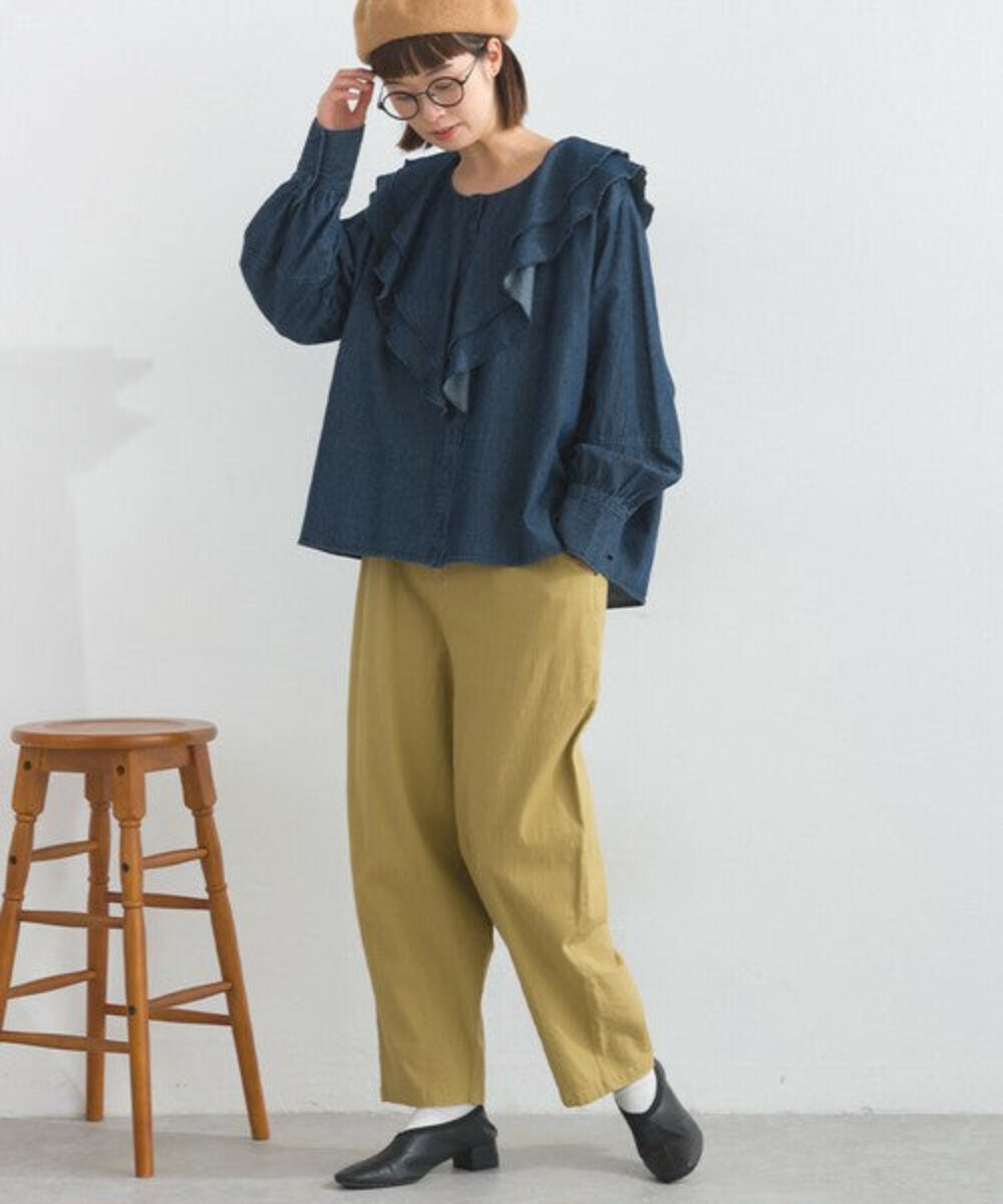 荷葉邊闊身上衣