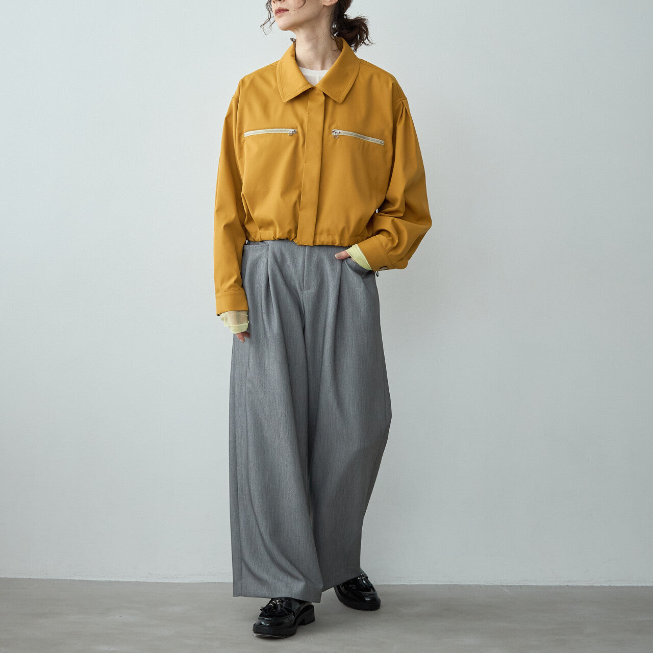 短版防水翻領夾克