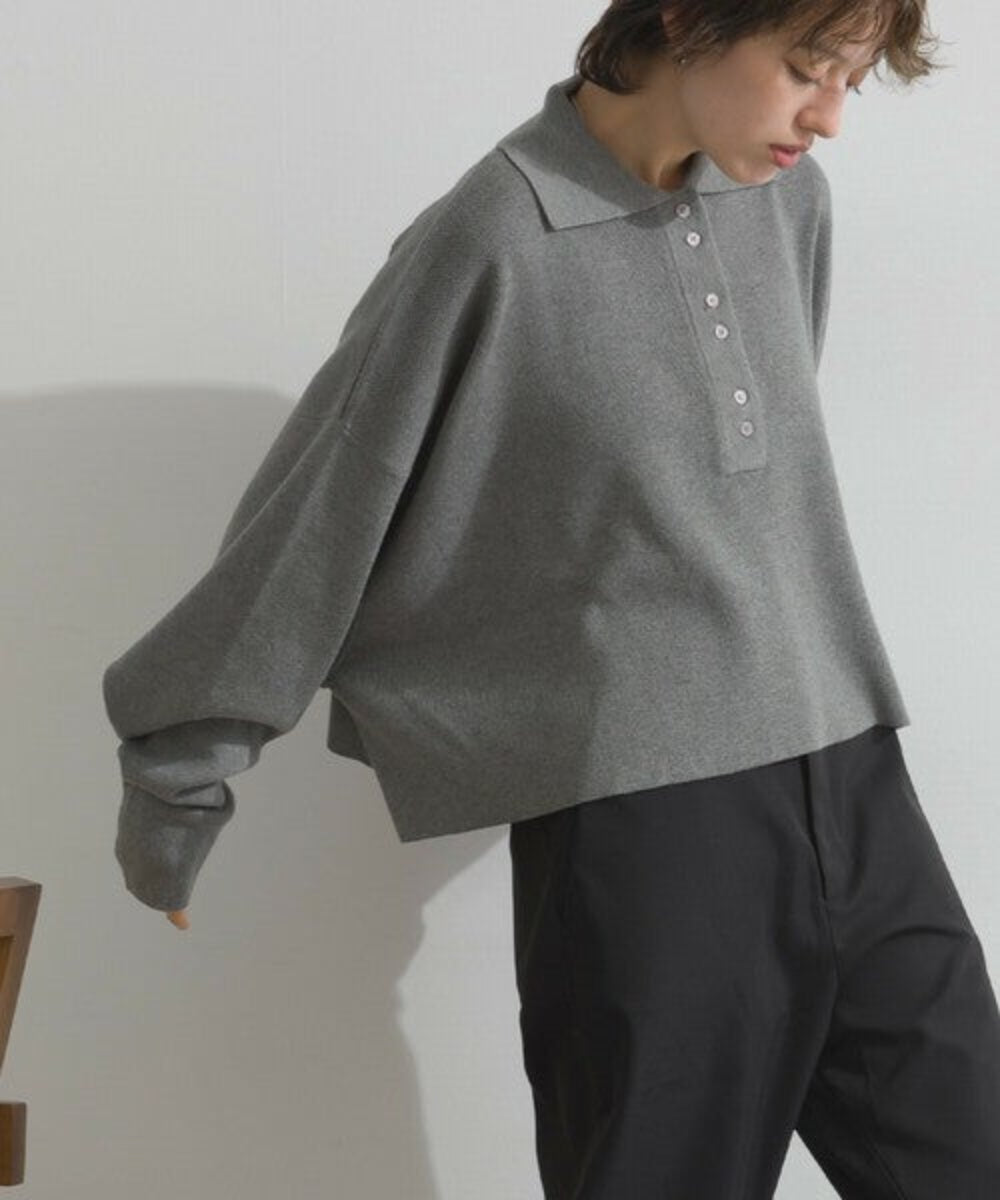 全針編織Polo領針織上衣