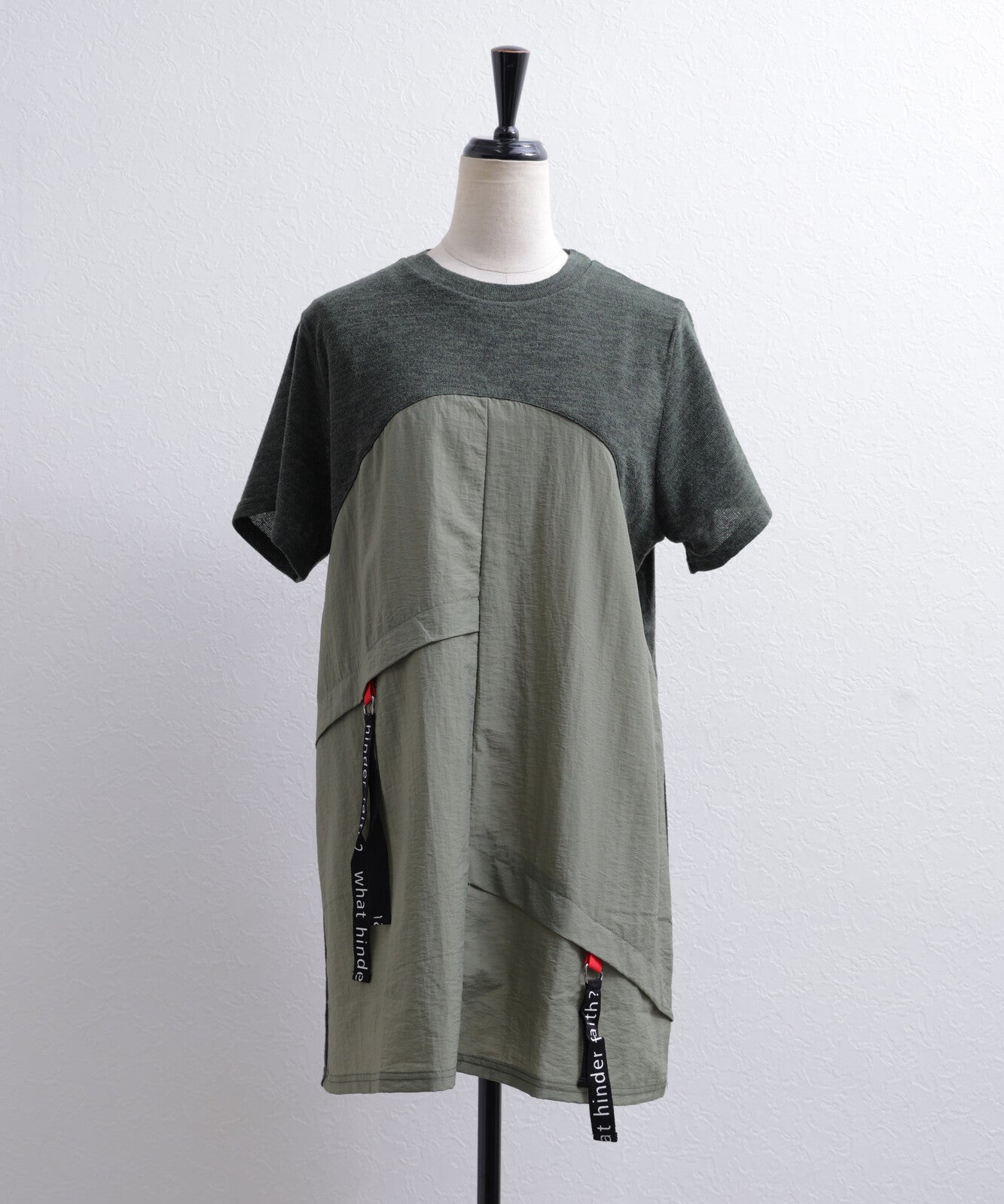 拼布長身短袖 T-shirt