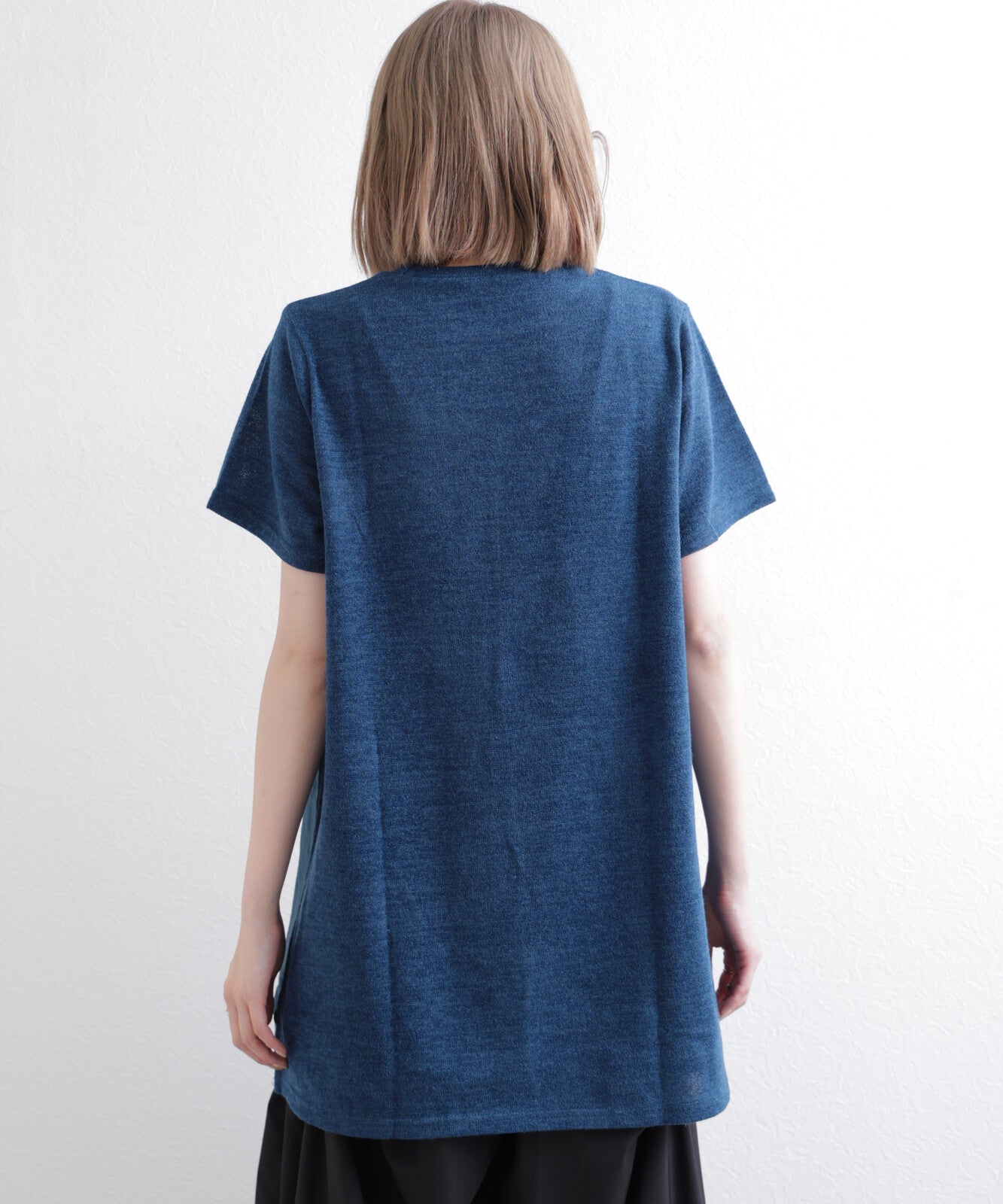 拼布長身短袖 T-shirt