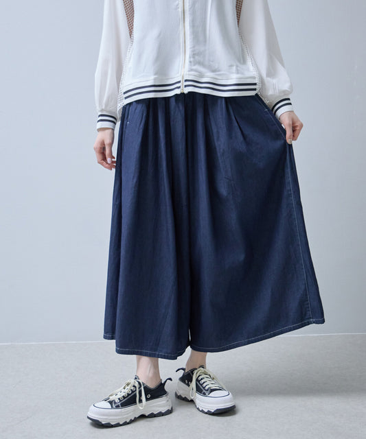 牛仔布喇叭形闊腳褲