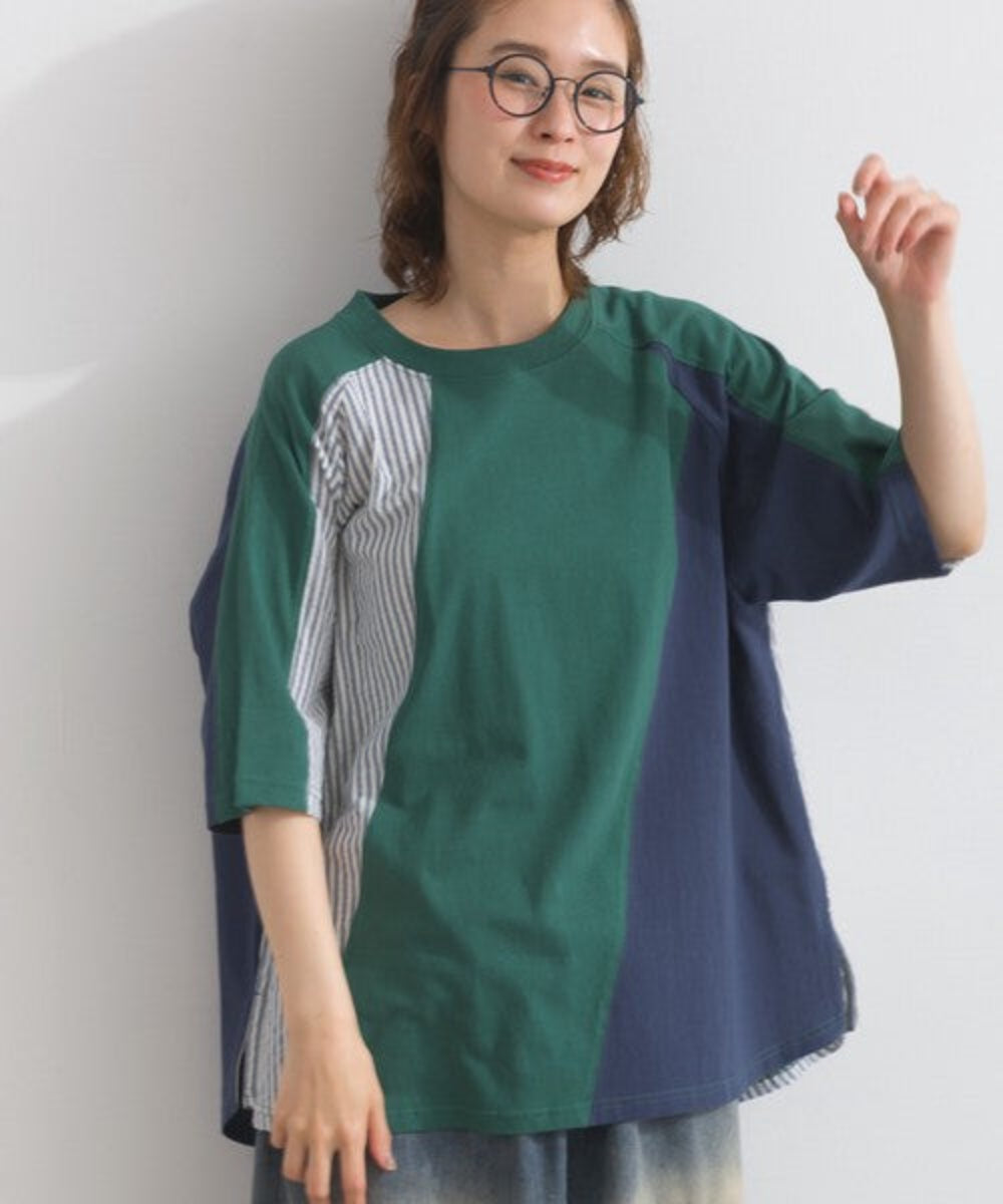 三色混搭寬鬆T-shirt