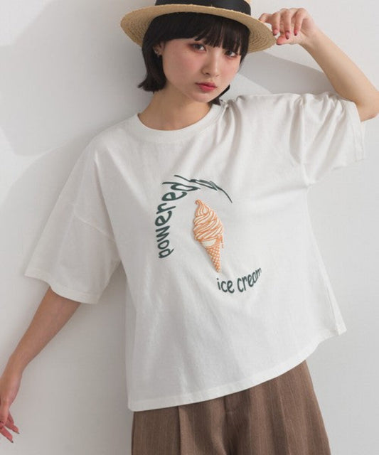 雪糕圖案寬鬆T-shirt
