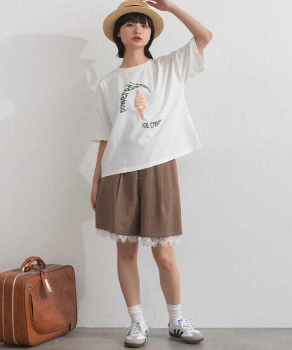 雪糕圖案寬鬆T-shirt