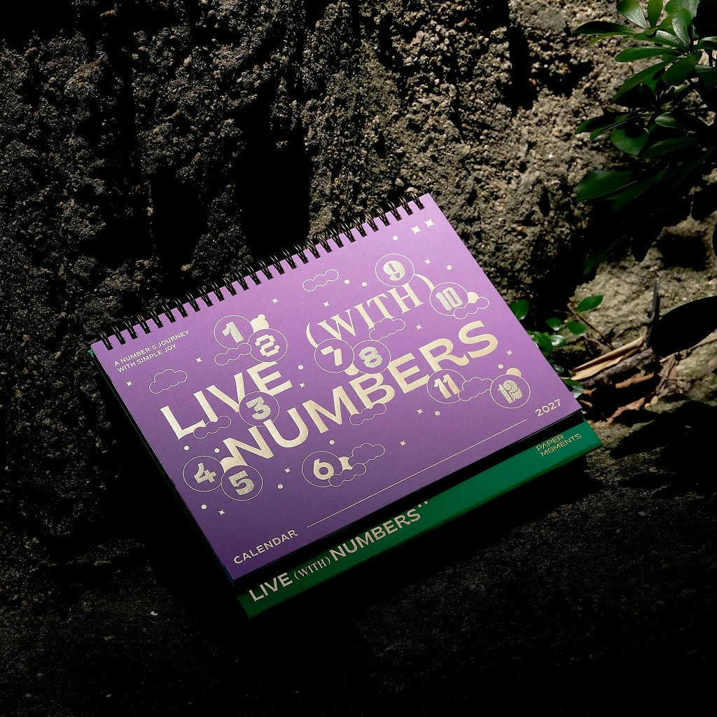 2027 Calendar - Live with Numbers (Planetary Purple)