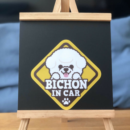In Car Bichon Sticker
