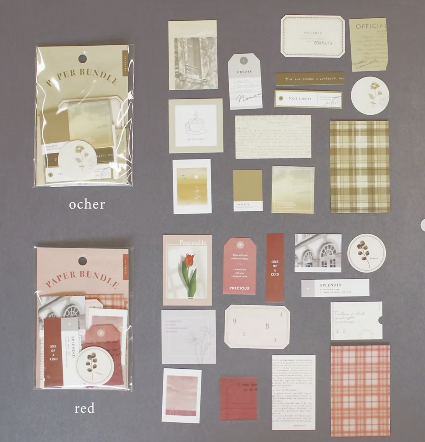 MIND WAVE 淡色素材貼紙包 Paper Bundle