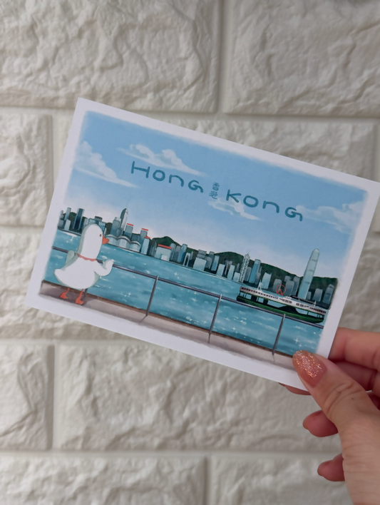 維多利亞港 day （Postcard)