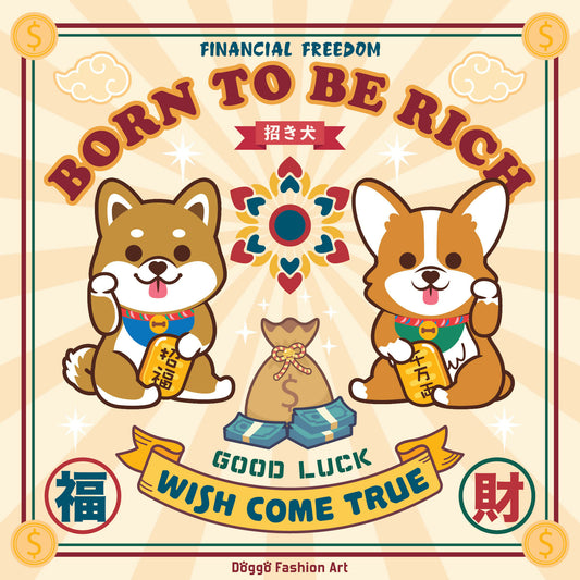 Doggo Lucky Corgi and Shiba Glasses Cleaning Cloth