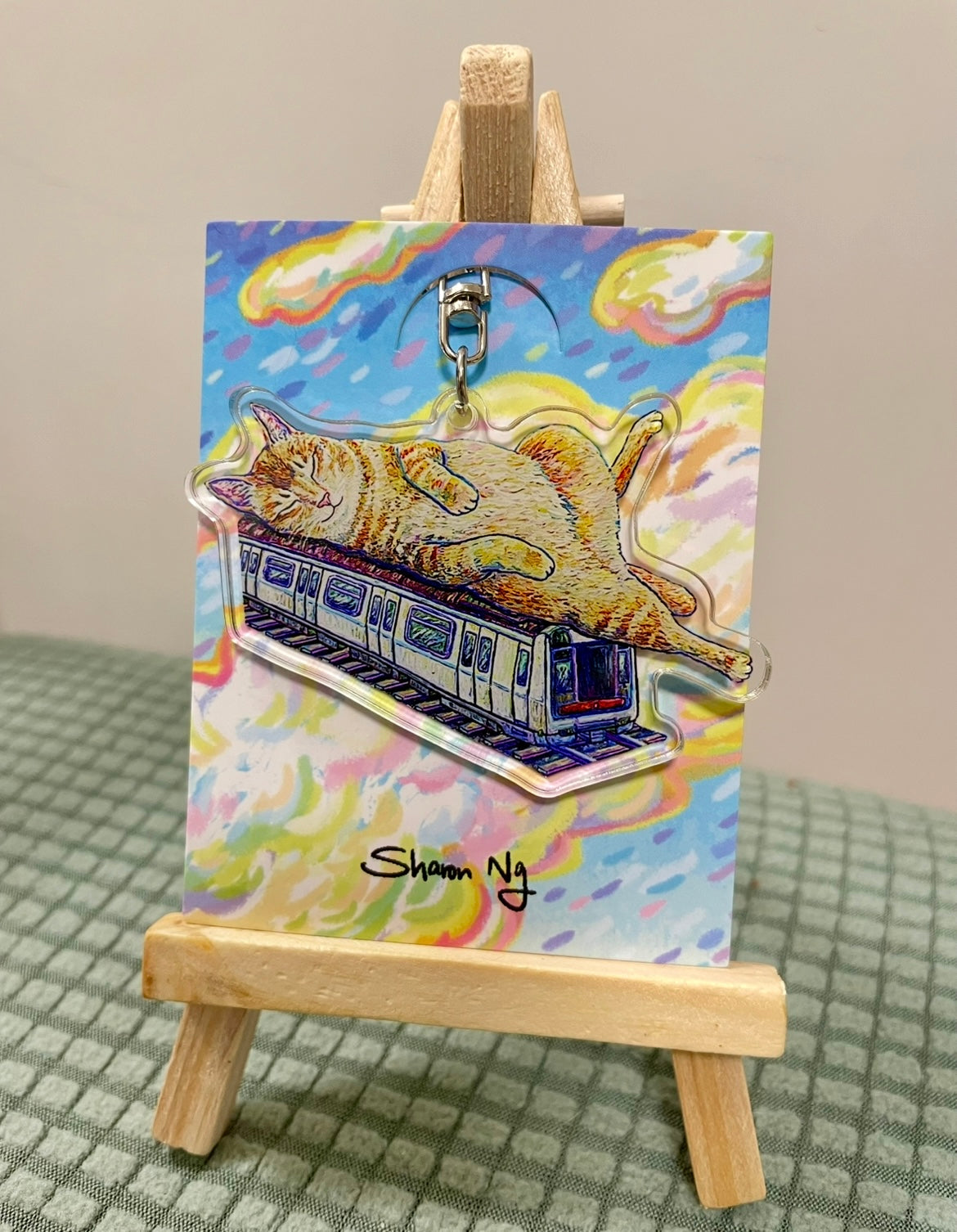 Sharonng Art 鎖匙扣（貓）