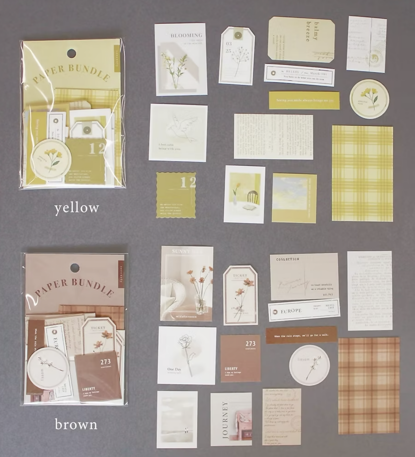 MIND WAVE 淡色素材貼紙包 Paper Bundle