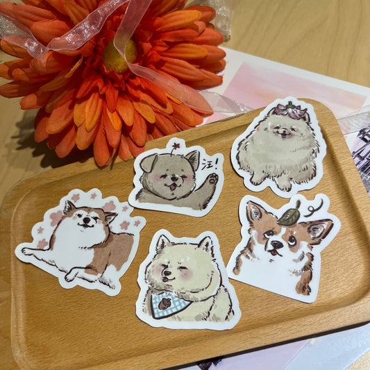Man's Best Friend ‧ 「汪氏」防水小貼紙 set（５張）