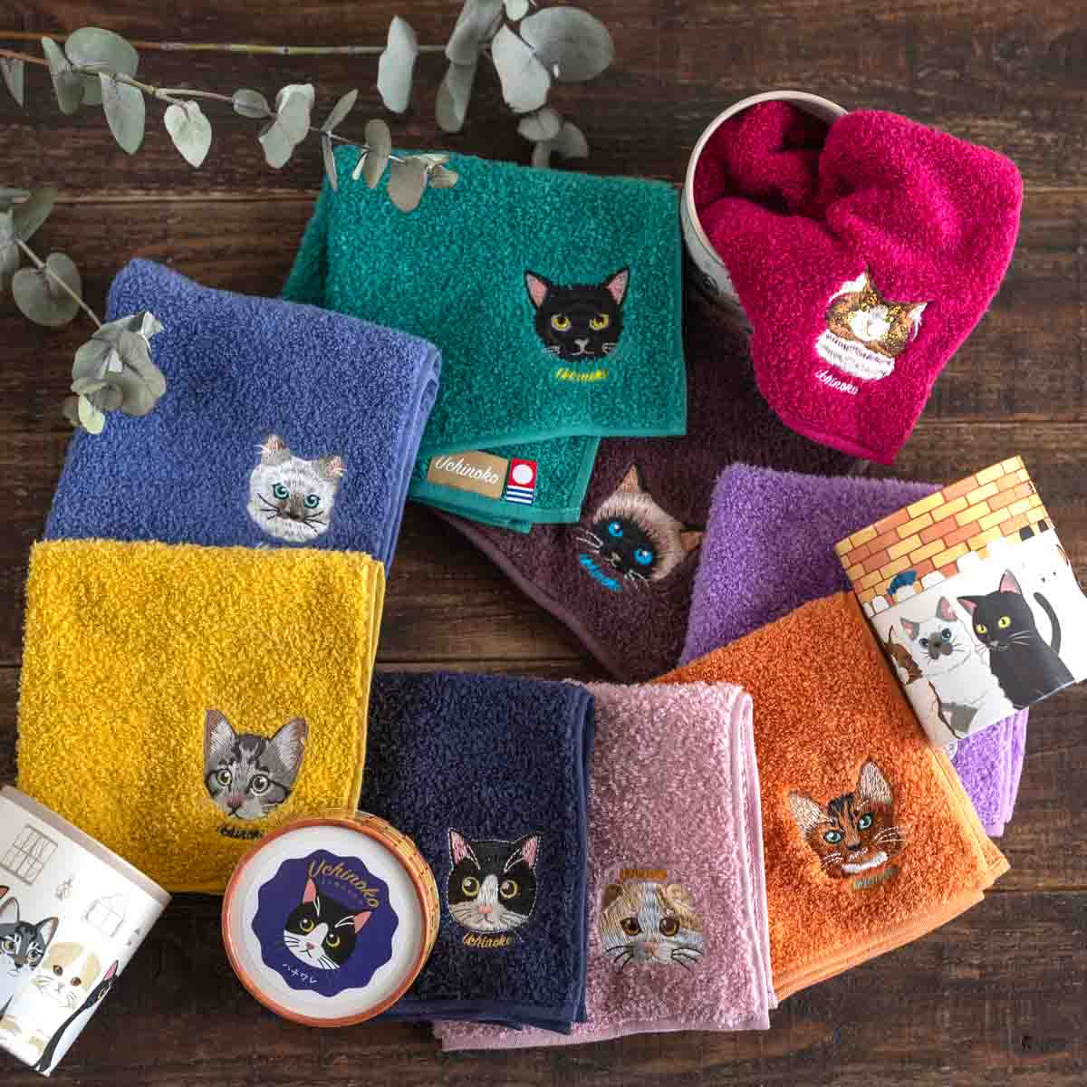 日本 今治小貓圖案手帕