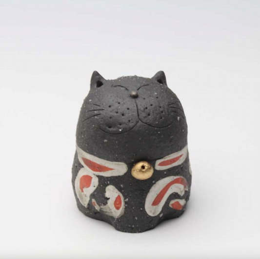 Toyoda Kiln Mino Ware Lucky Cat (Black)