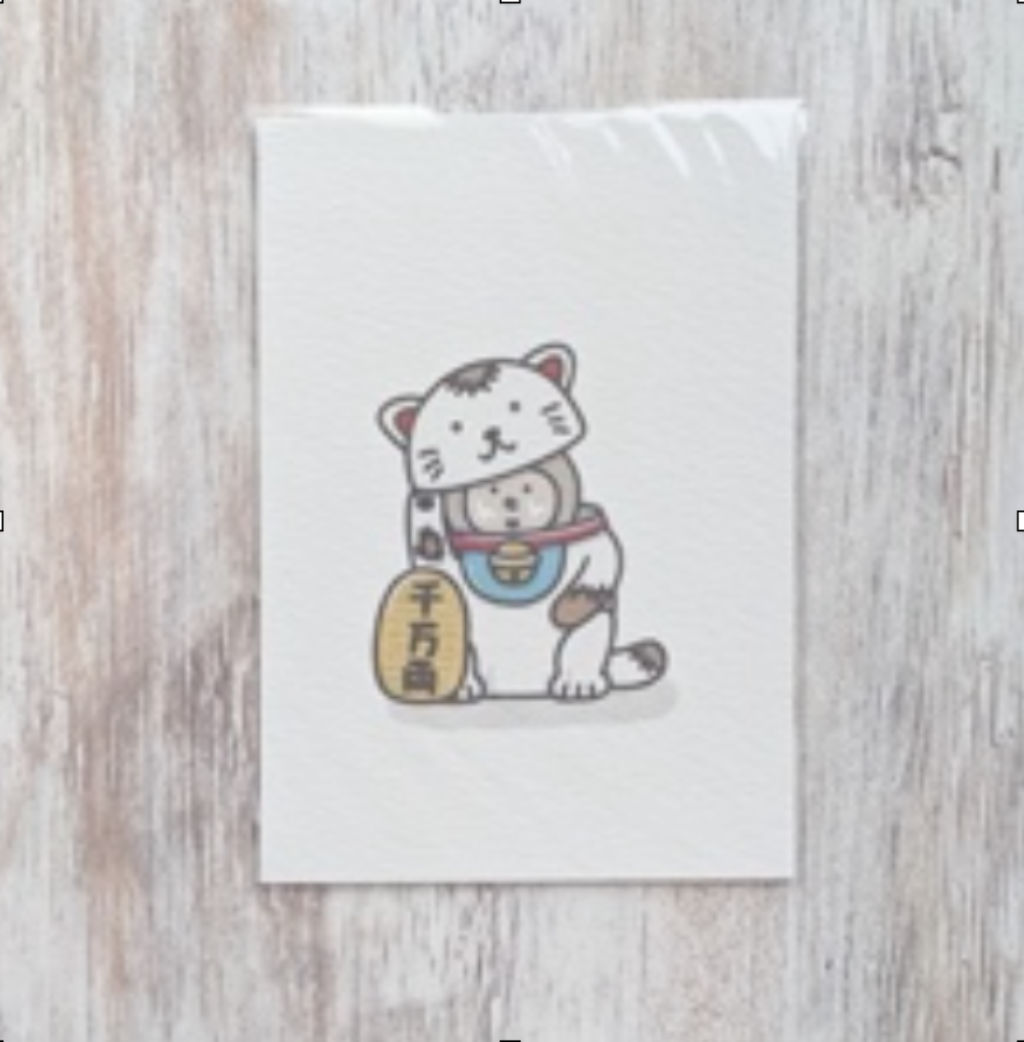 布仔招財貓明信片