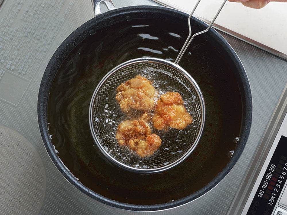 燕三条 淺型不銹鋼撈油瀝水漏勺