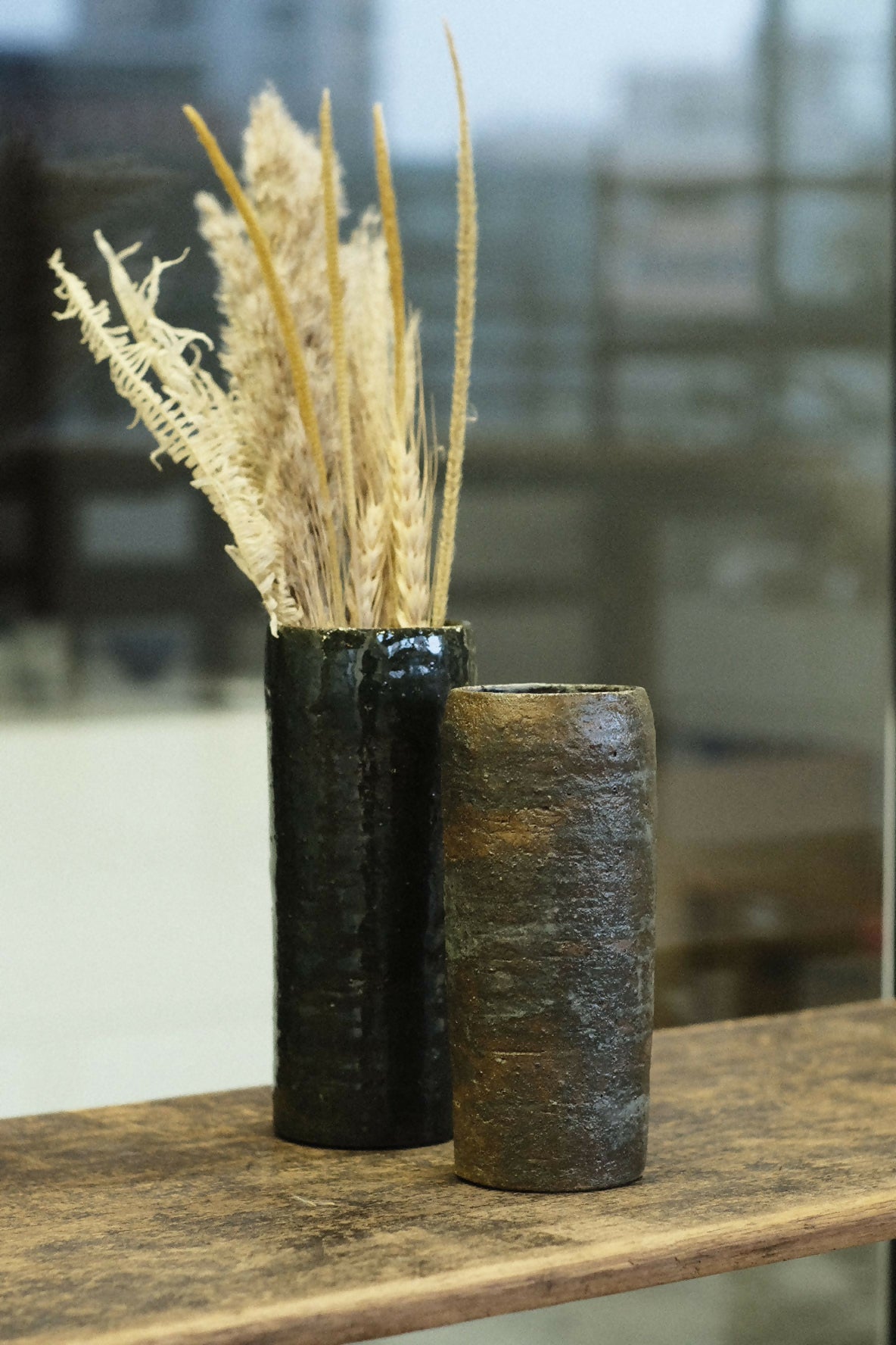 {陶器。日常} - 花器 (直筒型)