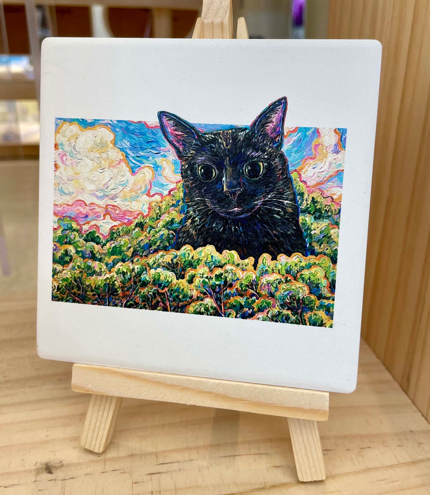 Sharonng Art 陶瓷畫杯墊(連小畫架)