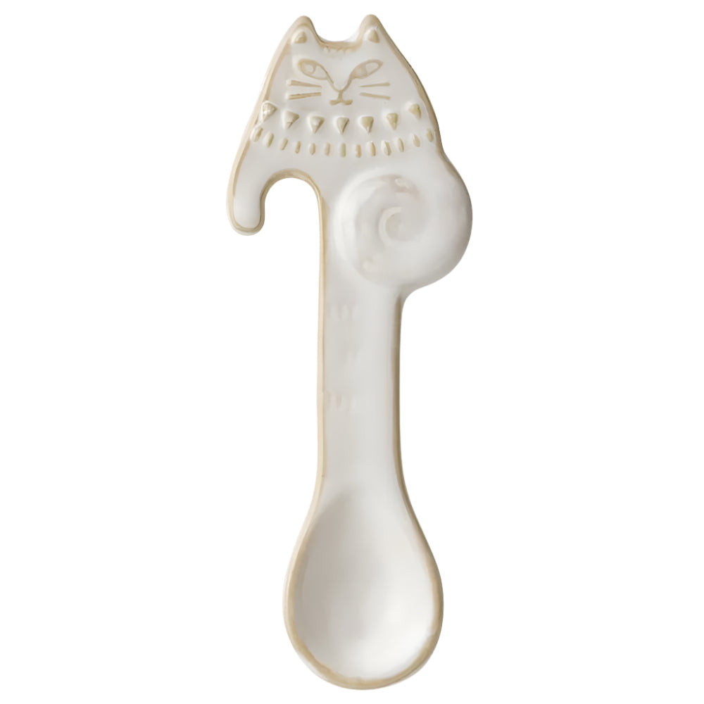 浮雕貓窯變釉小茶匙