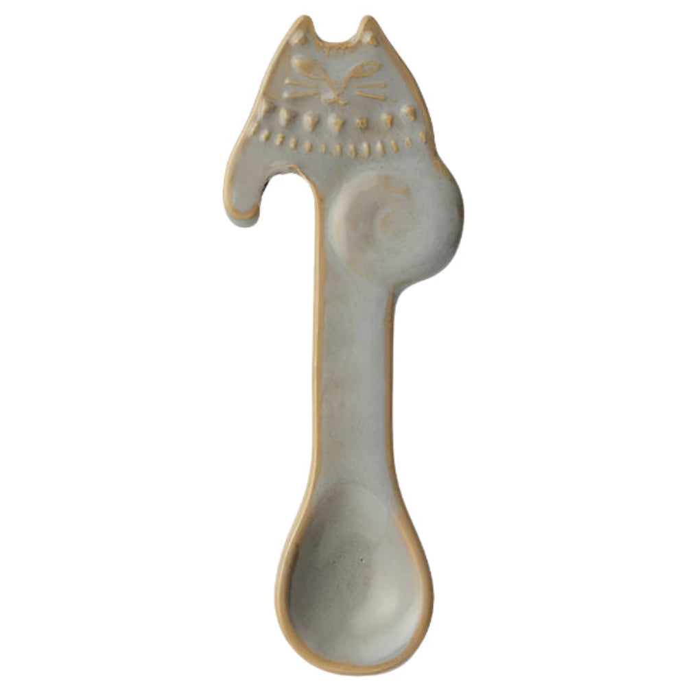 浮雕貓窯變釉小茶匙