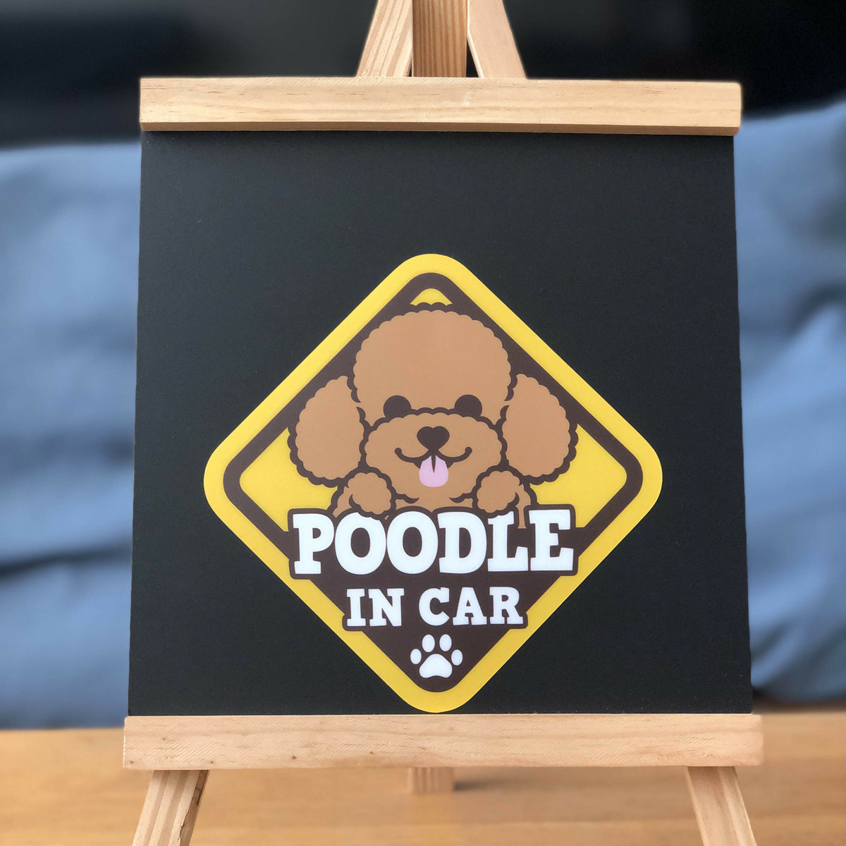 In Car Poodle BR Sticker