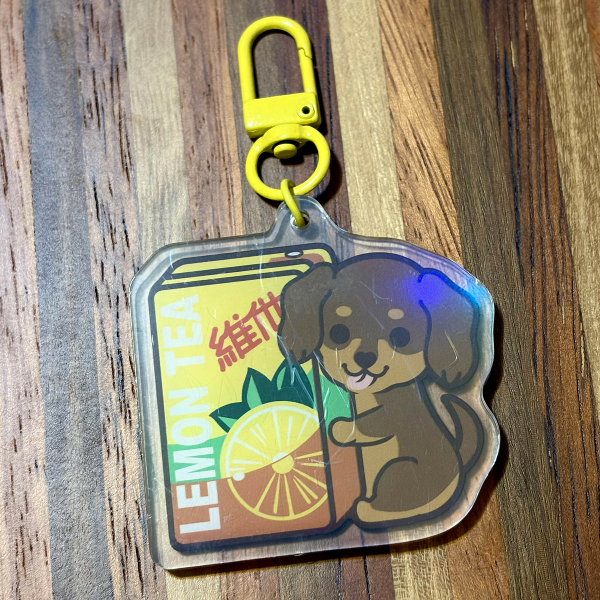 Lemon Tea Dachshund BR+CR Keychain